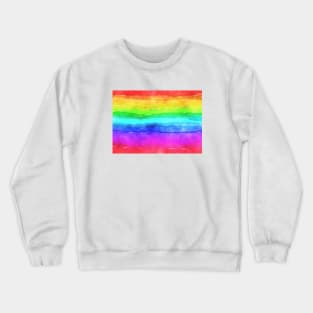 Rainbow Watercolor Stripes Crewneck Sweatshirt